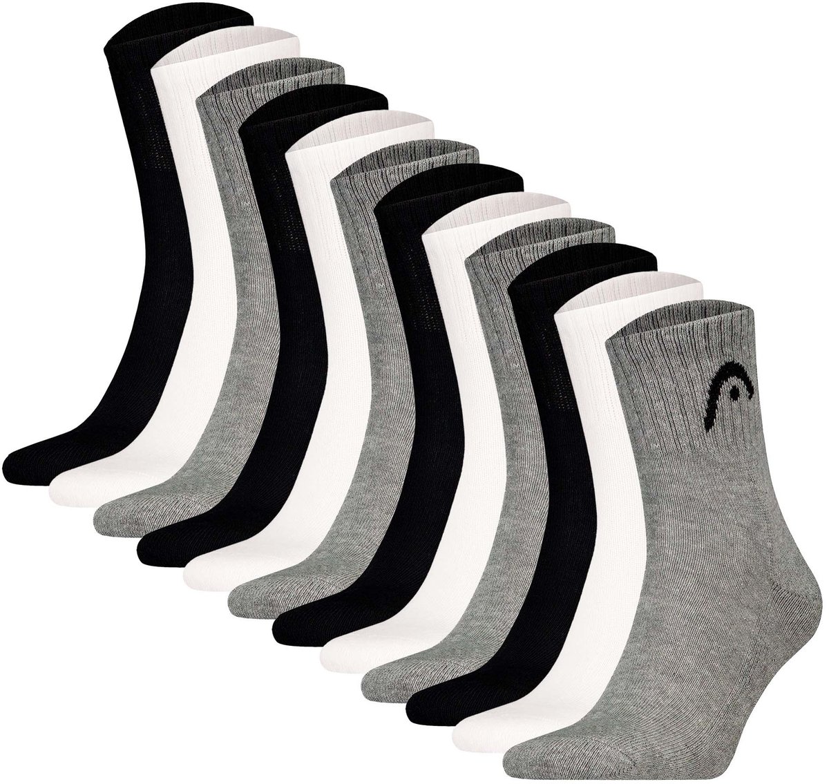 Head Sokken All Sports Training Short Crew 12P 43-46 Verpakking van 12 Zwart