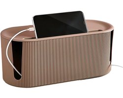 KZQ Kabelbox Organizer - Kabelbox - Kabel Management - Kabel Opbergbox - Kabelbox Voor Snoeren Wegwerken - Opberg Stekkerdoos - Cablebox Organizer - Desk Organizer - Organizer Om Kabels En Stekkerdozen Te Verbergen