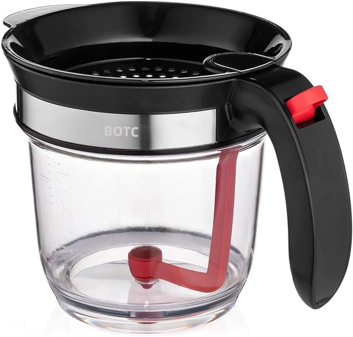 BOTC Vetscheider en Dispenser - 1 L - Voor soepen, sauzen, jus en poffertjes