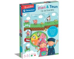 Clementoni Education - Fien en Teun Puzzelspel met Boerderijthema - Legpuzzel met Draaischijf - Het Leerzame Cadeautje - 3-5 jaar