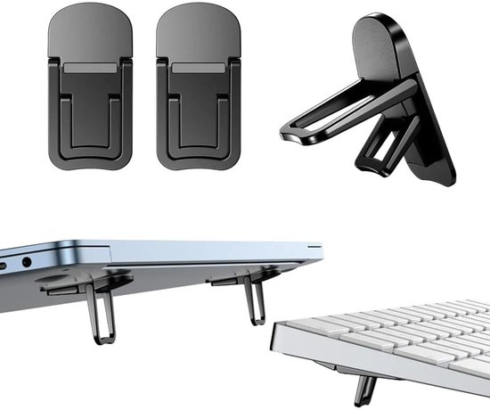 InnovaGoods Flappot Opvouwbare Laptopstandaard – Verstelbaar, 8 Standen, Antislip, Voor Laptops 10-17 Inch