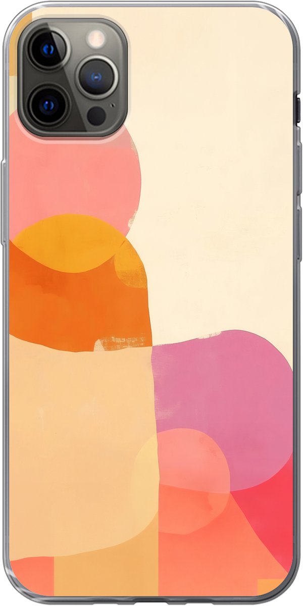 Telefoonhoesje Geschikt voor iPhone 13 Pro Max hoesje - Vormen - Abstract - Kleurrijk - Siliconen Telefoonhoesje Telefoonhoesje