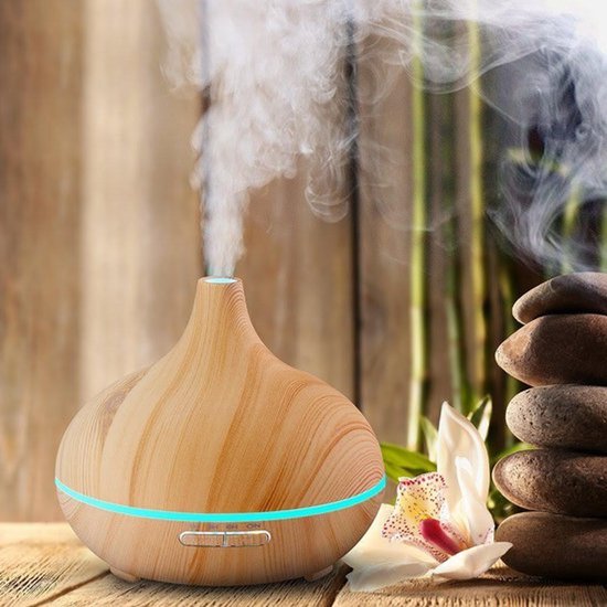 Vevilon Aroma Diffuser 550ML met Afstandsbediening - Luchtbevochtiger – Aromatherapie - Geurverspreider