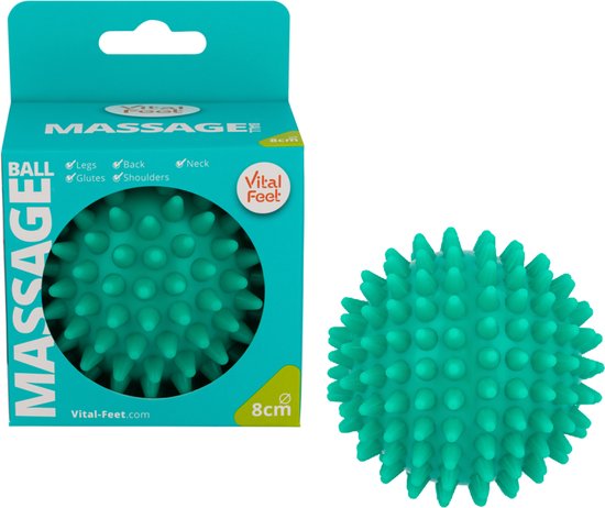 Foto: Vital feet massagebal 8 cm triggerpoint oefenbal voor voetmassage middelhard massageapparaat ideaal voor grotere spieren zenuwbanen oppervlakte o a goed te gebruiken bij hielspoor