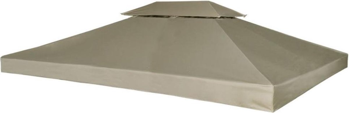 Bol.com vidaXL - Vervangend - tentdoek - prieel - 310 - g/m² - 3x4 - m - beige aanbieding