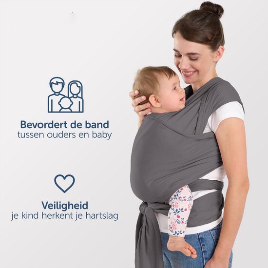 Amarsupiel Babydrager voor pasgeborenen, elastisch, van zacht