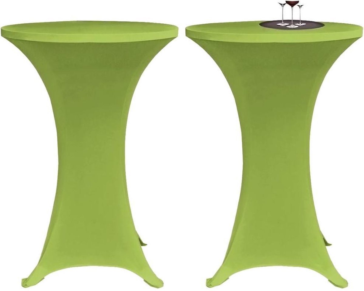 vidaXL Tafelhoes - stretch - 2 - stuks - 80 - cm - groen appeltjesgroen