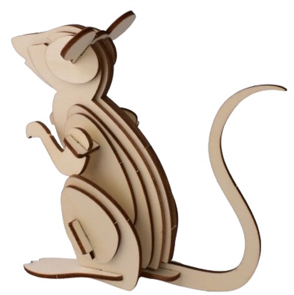 Bouwpakket 3D Puzzel Muis- hout