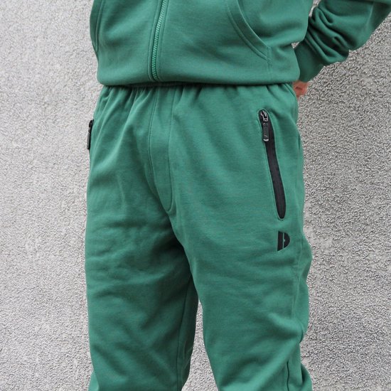 2- Pack Donnay Straight Leg Joggers - Pantalons de sport - Homme - Taille S - Vert forêt/Charc-marl (429)