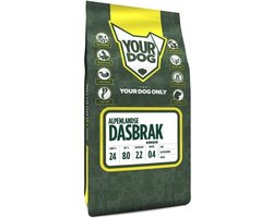 Hondenvoer Yourdog Alpenlandse Dasbrak Senior 3kg - Rijk aan Buffel en Kip - Gezonde Voeding met Groenten en Fruit