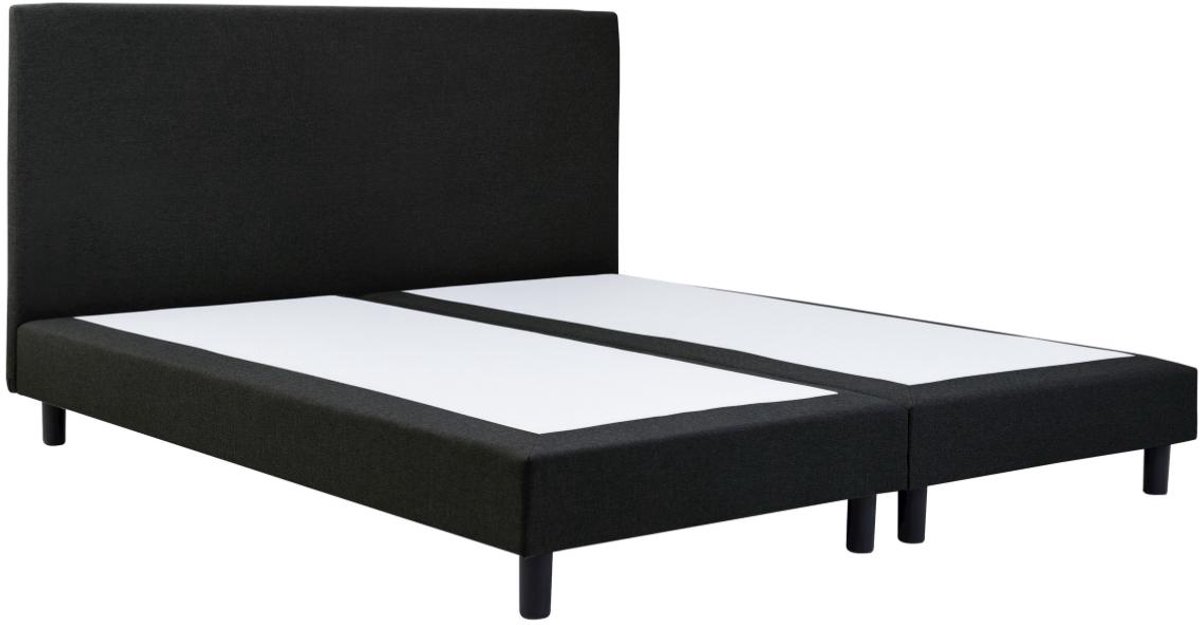 Boxspring Essential - 140x210 Zonder matras - Zwart Glad - BG Homestyling