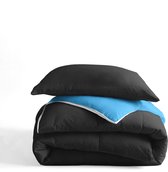 Sleeptime velvet dekbed zonder overtrek met kussenslopen Lazy - zwart