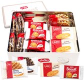 Lotus Collection Box - Krokante Wafels, Bretons Botergaletje, Speculoos gevuld Vanille - koekblik - koekjes voor bij de koffie - 451g