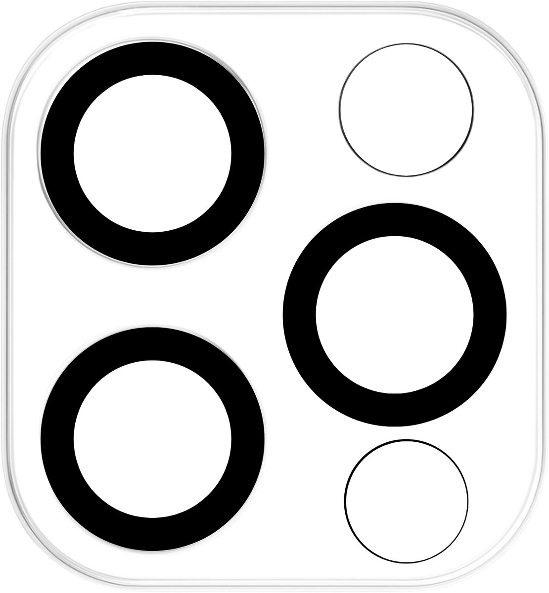 Cicon Camera Lens Protector Geschikt voor iPhone 14 Pro - 9H Tempered Glass