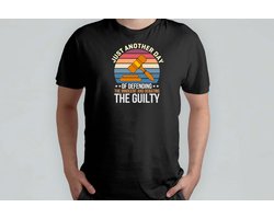 just another day of defending the innnocent - T Shirt - LawyerLife - LegalAdvice - AttorneyAtLaw - LawFirm - Funny - Advocatenleven - JuridischAdvies - Advocaat - Strafrecht