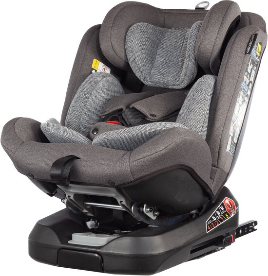 X Adventure Autostoel 360° Draaibaar Supreme - i-Size Met Isofix - Groep 0/1/2/3 (40 cm tot 150 cm) -Vanaf Geboorte tot 12 jaar - Denim Grey van Merkloos — afbeelding 2