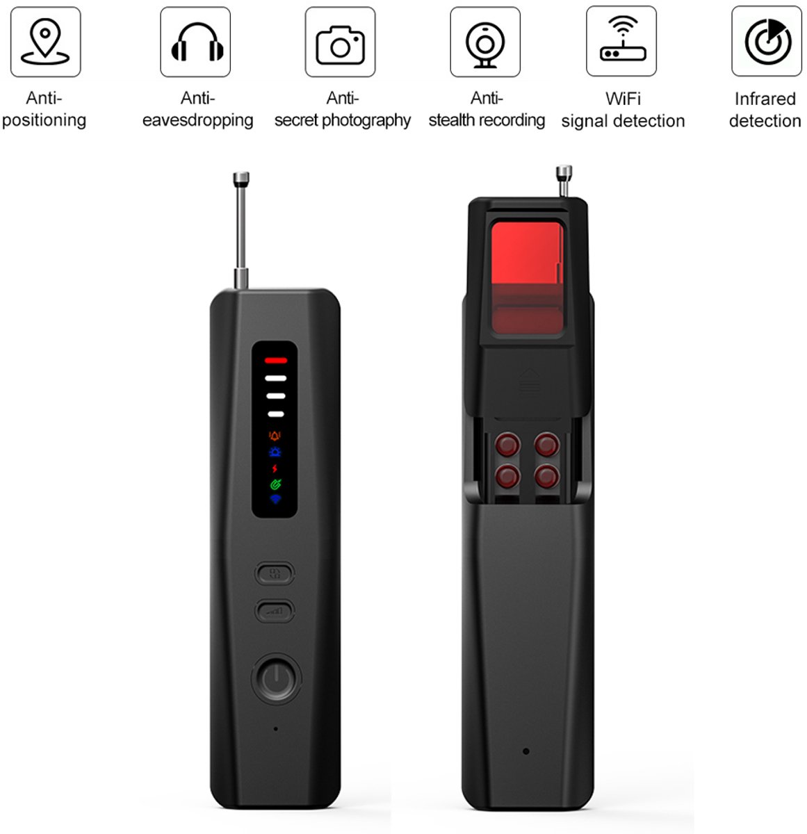 Anti-spion detector - Vind GPS tracker afluisterapparaat Bug RF spion camera - Signaal scanner beveiliging