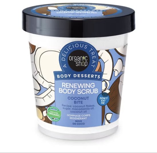 Renewing coconut bite body scrub - vernieuwde huid body scrub - organic ...