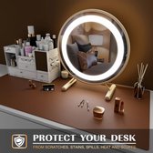 Sous-main Famanu, tapis de bureau, papier de soie PVC, tapis de bureau pour ordinateur portable, sous-main imperméable pour bureau et maison, double face (40 x 80 cm, marron)
