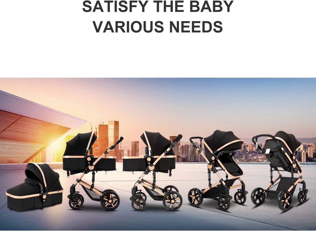 Mila Shop Kinderwagen 3 in 1 - Wandelwagen - Babywagen - afbeelding 2