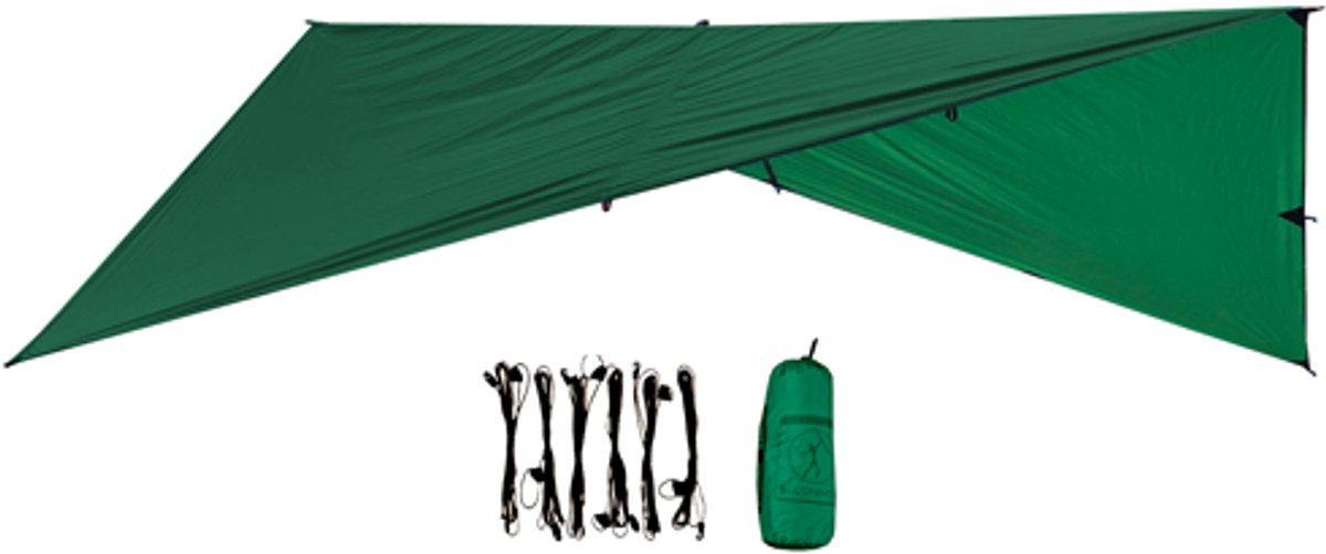 Bushmen Ultra Tarp 3x2 Deep Green Lichtgewicht Tarp