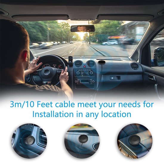 3 meter DAB antenne auto, digitale DAB autoradio-antenne, SMB