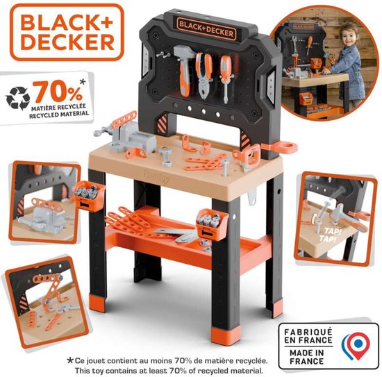 Smoby - Speelgoedwerkbank - Bricolo Center - Black & Decker - rollenspel DIY - Doe het zelf speelgoed - accessoires