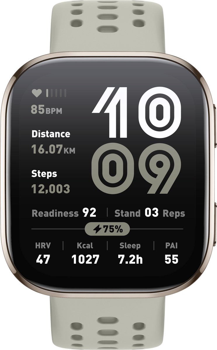Amazfit Bip 6 Stone 5 cm AMOLED digitaal 390 x 450 pixels touchscreen goud GPS (satelliet)