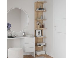 Wandplank Boekenkast - Multifunctionele Opbergplanken - 7 Stuks - Sonoma