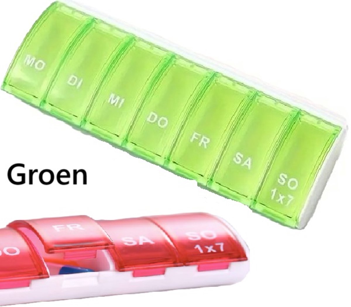 Goedkoopste Pillendoosje I Pillendoos I Medicijn Doosje I Pil Box I 7 dagen I 1 Week I Maandag t/m Zondag I Groen