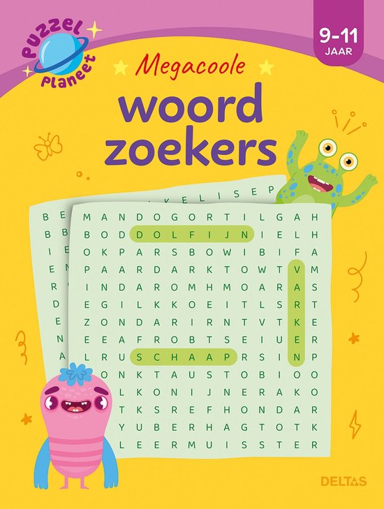 Puzzelplaneet - Megacoole woordzoekers (9-11 jaar - cover