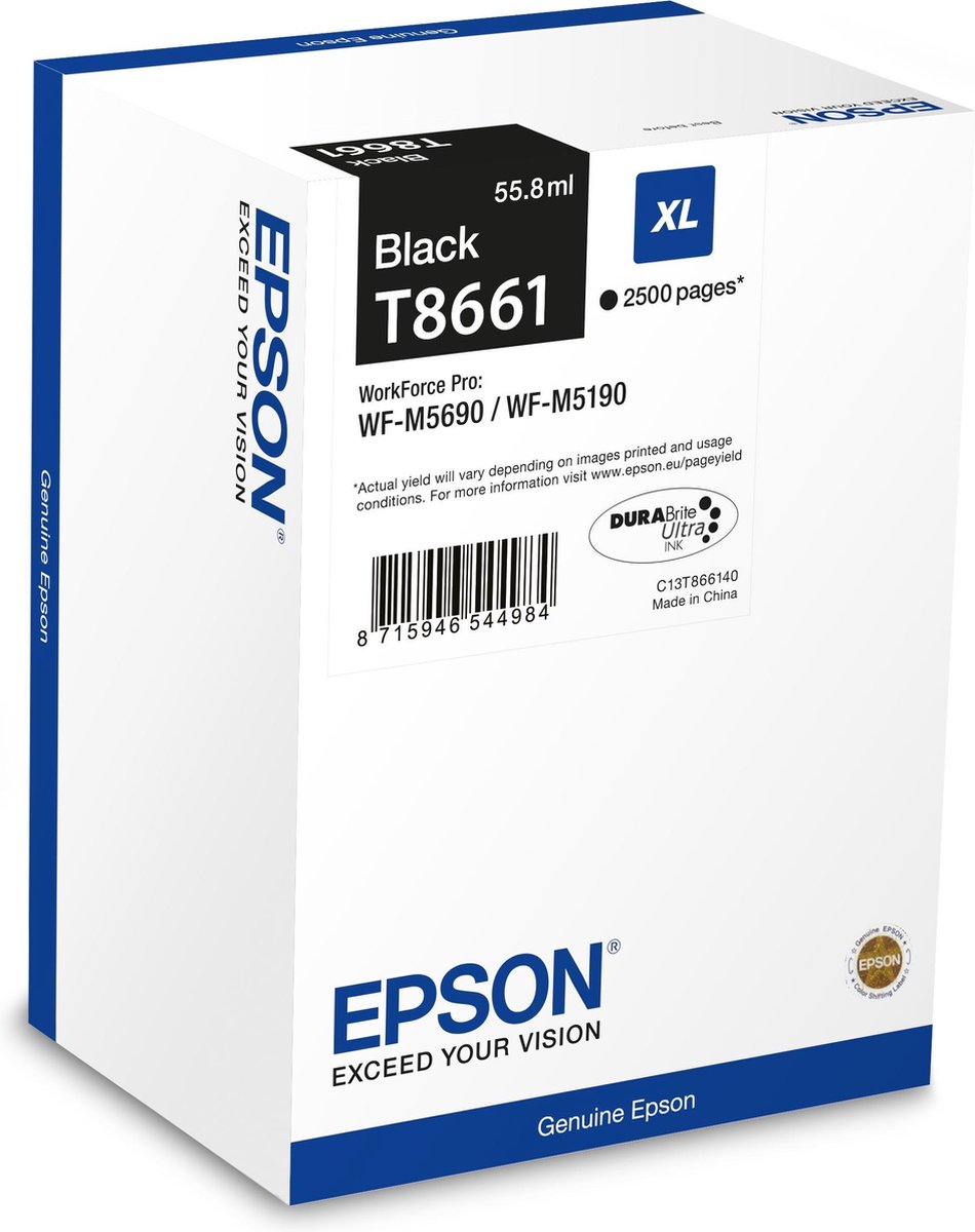 Epson T8661XL - Inktcartridge / Zwart