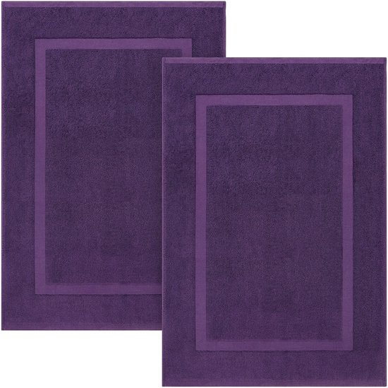 Unyqoos® Zachte en Luxueuze Set van 2 Grote Katoenen Badmatten voor Comfort in de Badkamer