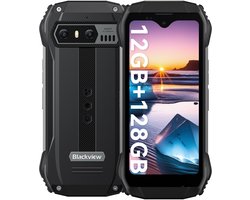 Blackview N6000SE - Mini Robuuste Smartphone - 128GB - Octa Core - 4.3 inch HD+ - 4G Dual SIM - Android 13 - IP68 Waterdicht - Outdoor Mobiele Telefoon - NFC GPS - Zwart