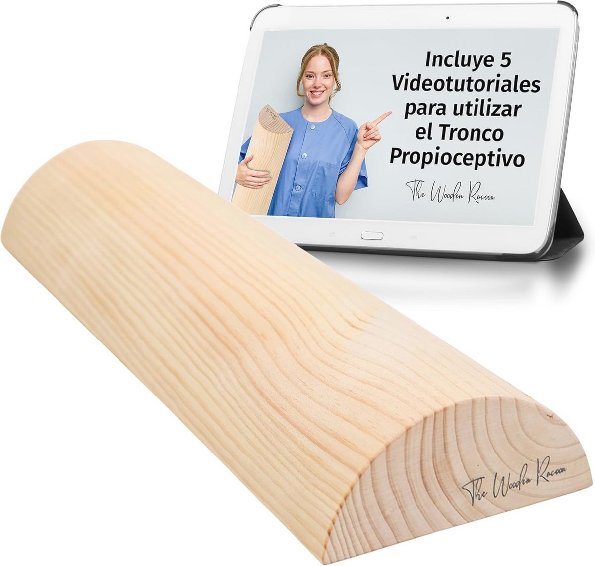 Proprioceptieve houten stam voor bekkenbodemtraining - Milieuvriendelijk en Natuurlijk