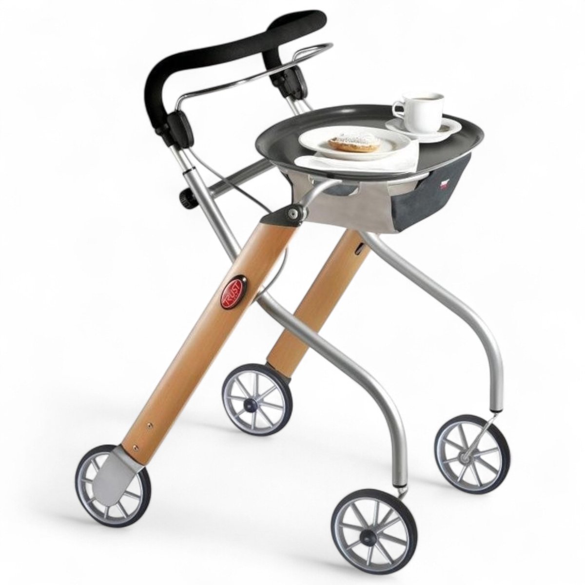 Goedkoopste Let's Go Indoor rollator - Beuken/zilver - Trustcare