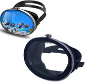 NAXSIR Duikbrillen & Snorkelbril | Gehard Glas | Anti-condens & UV-bescherming |Geschikt voor Volwassenen | Zwarte
