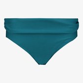 Dames bikinibroekje met overslag petrol - Blauw - Maat 42