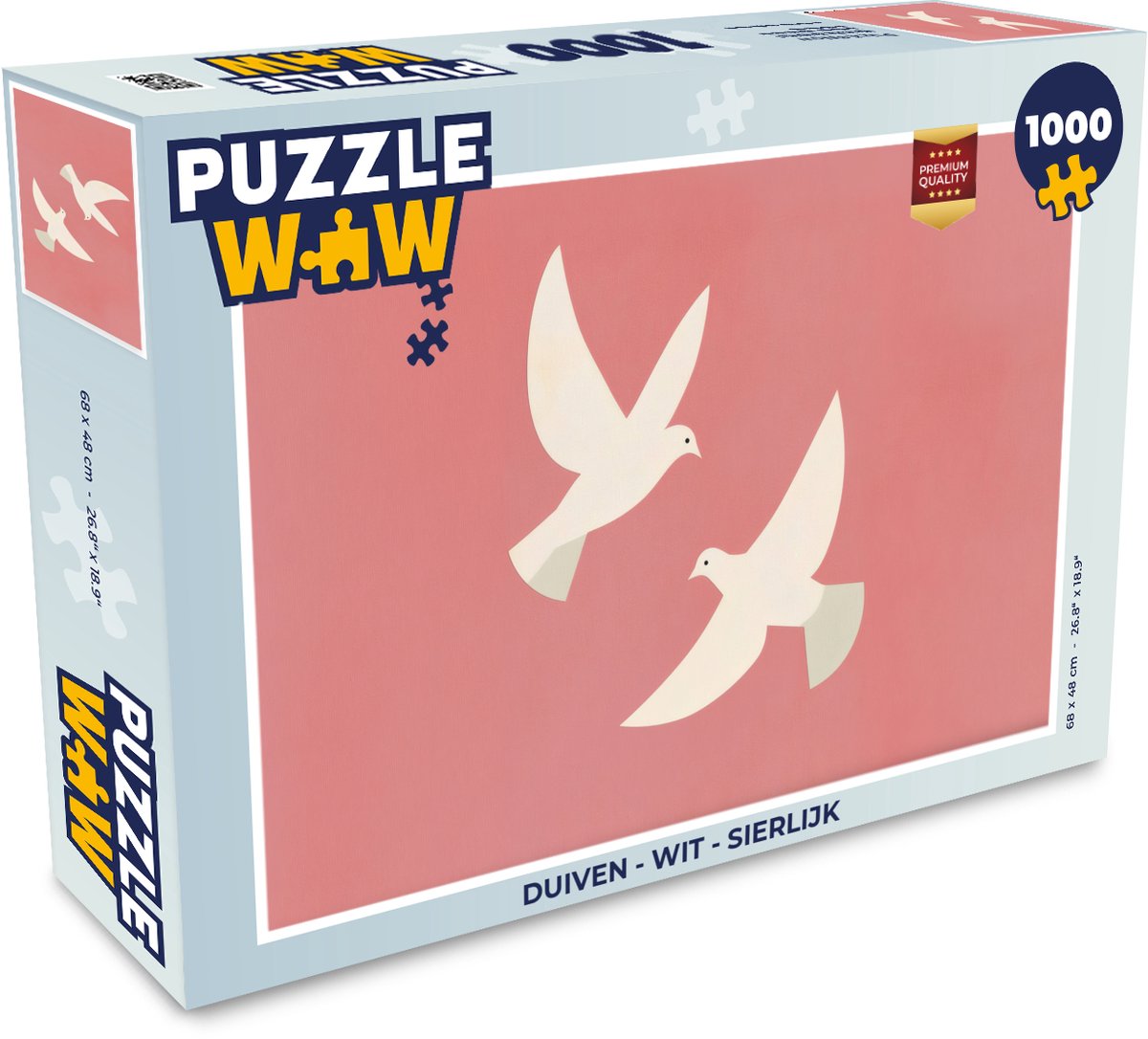 Puzzel Duiven - Wit - Sierlijk - Legpuzzel - Puzzel 1000 stukjes volwassenen