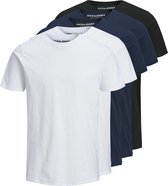 Jack & Jones Heren T-Shirt JJEORGANIC BASIC 5er Pack regular fit Veelkleurig XL Ronde Hals Volwassenen