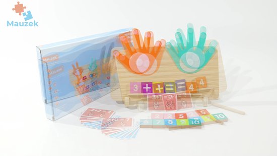 Mauzek® Dubbelzijdig Rekenbord - Montessori speelgoed - Rekenen - Houten Speelgoed - Schrijven - Getallen - Cijfers leren - Educatief speelgoed - Sensorisch speelgoed - Peuter speelgoed - Jongens - Meisjes - Kind - 3 jaar - 4 jaar - 5 jaar - 6 jaar