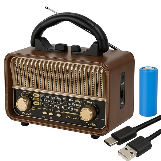 Draagbare Retro Radio Fm/Mw/Sw - Radio's