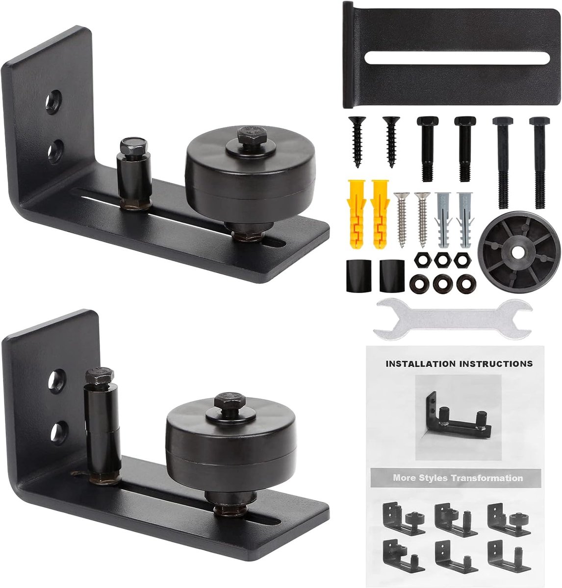 Ibenzoa® Multifunctionele Vloerrollerset - Flexibel Schuifdeursysteem met Uitgebreide Accessoires