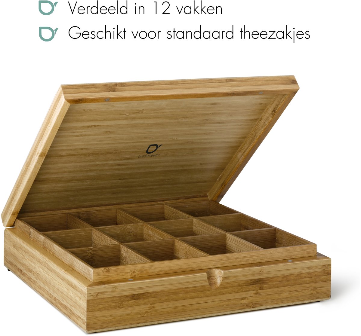Bredemeijer Bamboe Theedoos Gesloten 12 Vaks Bredemeijer Bamboe Theedoos Gesloten 12 Vaks