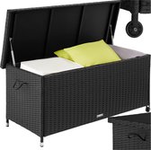 Bol.com tectake® Wicker opbergbox - Outdoor kussenbox - Uitneembare binnenzak en cijferslot - Weerbestendig en afsluitbaar met d... aanbieding