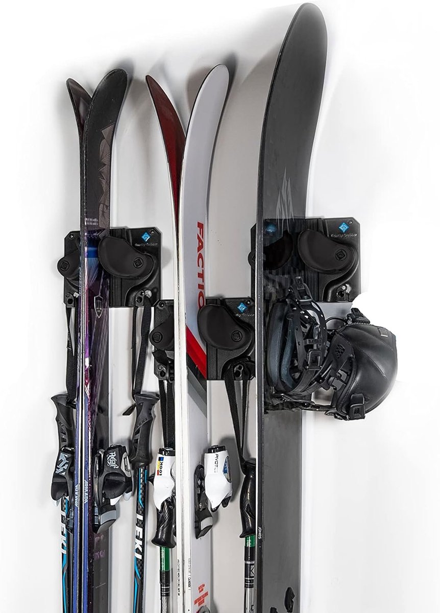 Gravity Grabber Ultimate Ski & Snowboard wandrek - Voor alle ski's en snowboards - Beschermt rocker, punten en tails - Geen beschadiging - 3x - cyaan