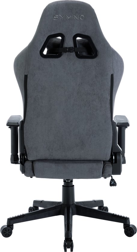 Woxter Stinger StationTitan Dark Gamingstoel voor gamers, stalen as, gasverhoging, vuilafstotende stof, ergonomisch, armleuningen, in hoogte verstelbaar, schuim, racing, lendenkussen