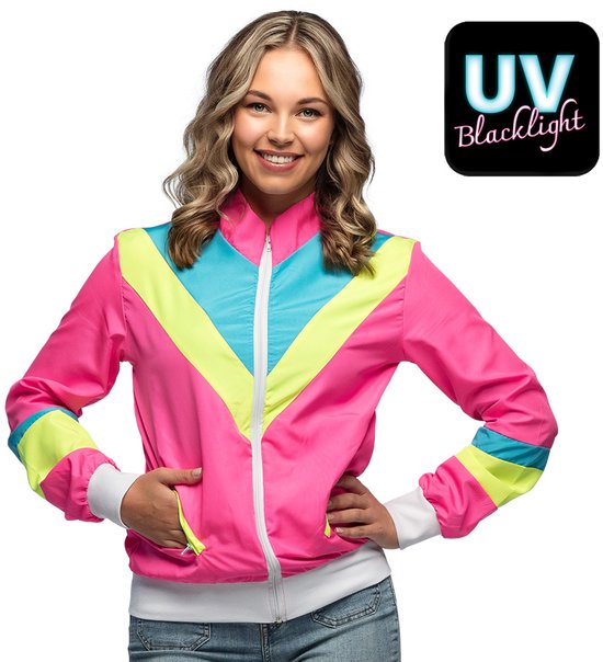 Boland - Veste d'entraînement Retro babe rose fluo (M) - Adultes