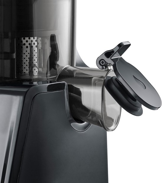 CASO Juice Fit Slow Juicer – 200W – Matt Zwart – XL Vulopening Ø105 mm – 800 ml Sap- en Pomace container van Caso Design — afbeelding 4