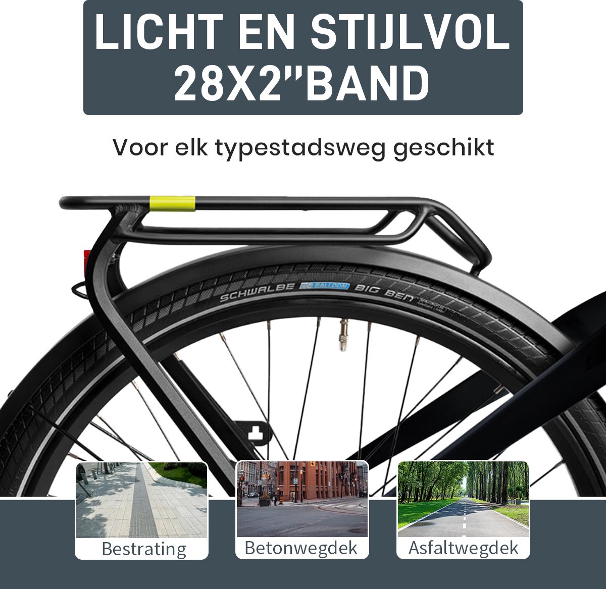 Vélo électrique Deruiz Quartz City 28 Pouces - 483Wh, 8 Vitesses Shimano (99% Neuf)